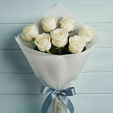 Букет 7 Белых роз Эдлесс Лав в Сухой Буйволе
