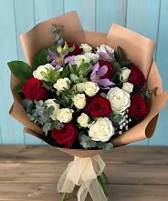 Букет цветов из:  Розы и Альстромерии в Сухой Буйволе