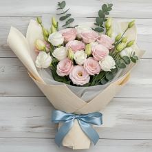 Букет цветов из:  Лизиантусы в Сухой Буйволе