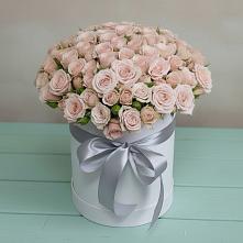 Цветочная композиция из Розы в шляпной коробке в Сухой Буйволе