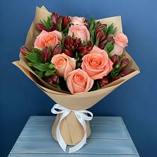 Букет цветов из:  Розы и Альстромерии в Сухой Буйволе