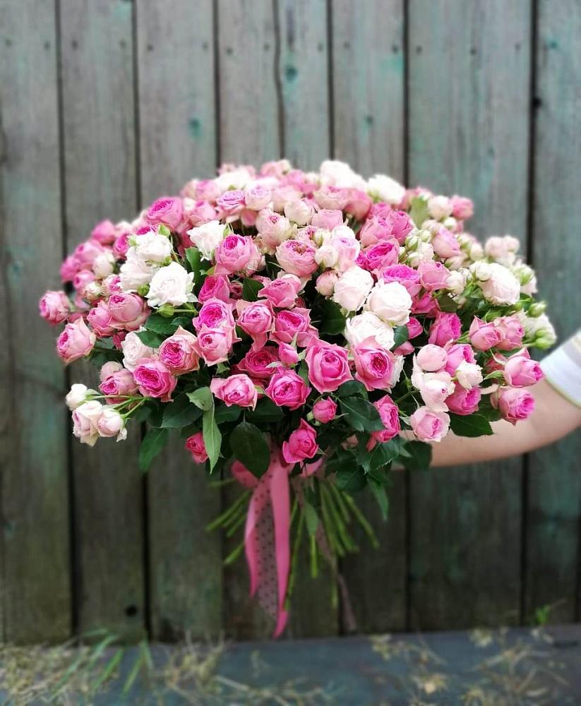 Букет Розовые кустовые розы Натали и Лав Лидия в Сухой Буйволе