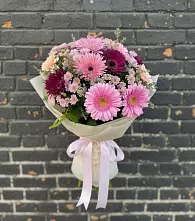 Букет цветов из:  Герберы и Хризантемы в Сухой Буйволе