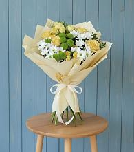 Букет цветов из:  Хризантемы и Розы #REPLACE_PRED# Сухой Буйволе