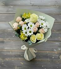 Букет цветов из:  Альстромерии, Розы и Хризантемы в Сухой Буйволе