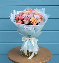 Букет цветов из:  Хризантемы и Розы в Сухой Буйволе